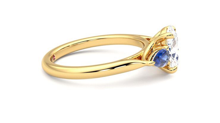 Taylor & Hart Affinity Oval Engagement Ring 360 degree image 9
