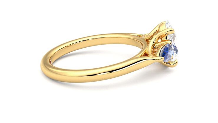 Taylor & Hart Affinity Oval Engagement Ring 360 degree image 10