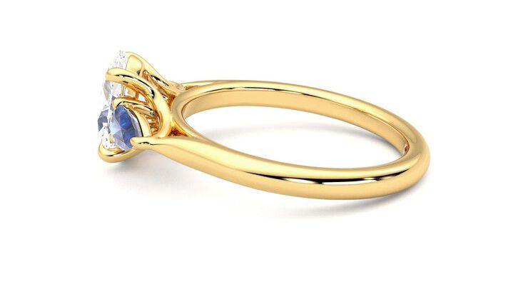 Taylor & Hart Affinity Oval Engagement Ring 360 degree image 20
