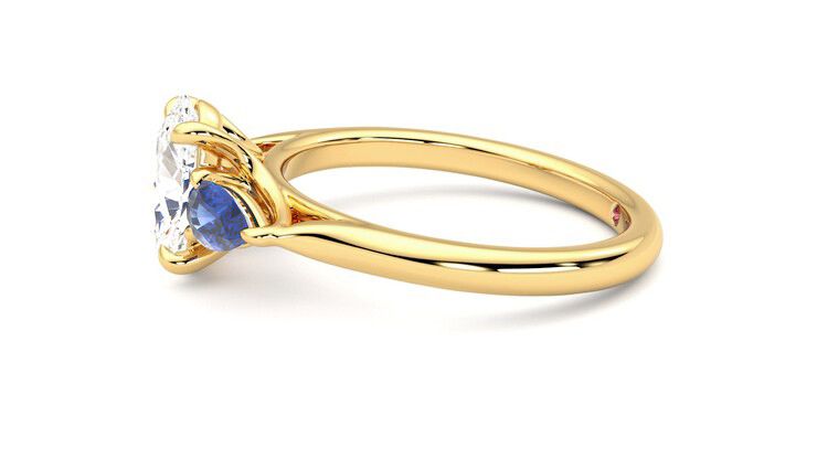 Taylor & Hart Affinity Oval Engagement Ring 360 degree image 21