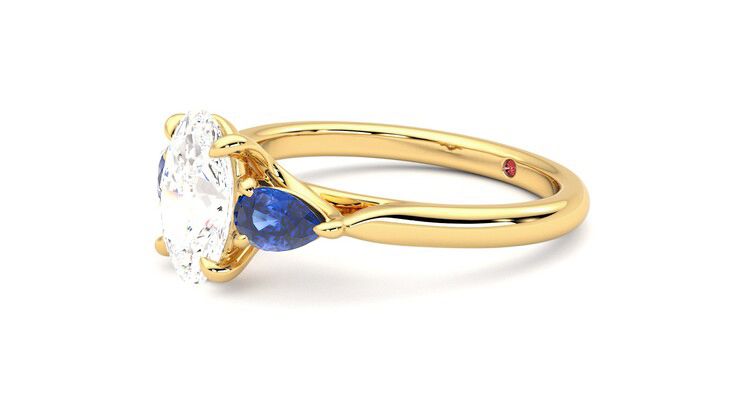 Taylor & Hart Affinity Oval Engagement Ring 360 degree image 23