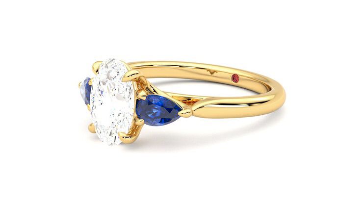Taylor & Hart Affinity Oval Engagement Ring 360 degree image 24