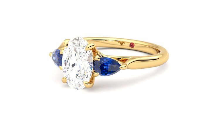 Taylor & Hart Affinity Oval Engagement Ring 360 degree image 25
