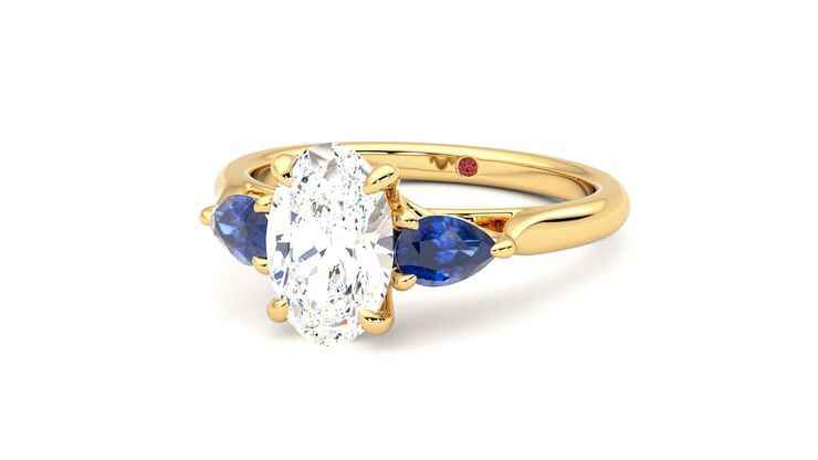 Taylor & Hart Affinity Oval Engagement Ring 360 degree image 26