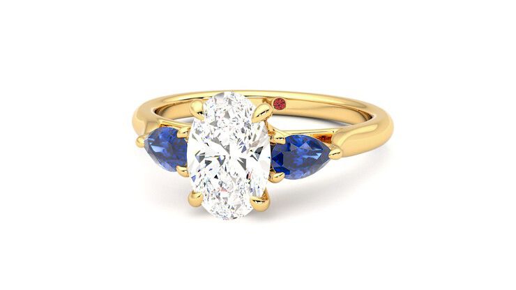 Taylor & Hart Affinity Oval Engagement Ring 360 degree image 27