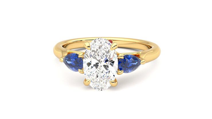 Taylor & Hart Affinity Oval Engagement Ring 360 degree image 28