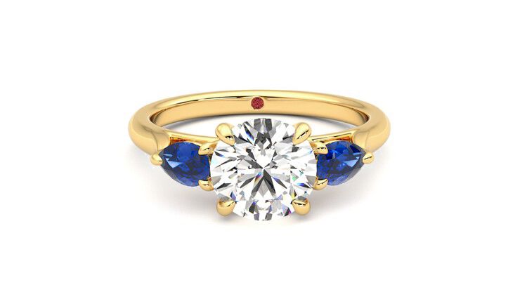 Taylor & Hart Affinity Round Engagement Ring 360 degree image 1