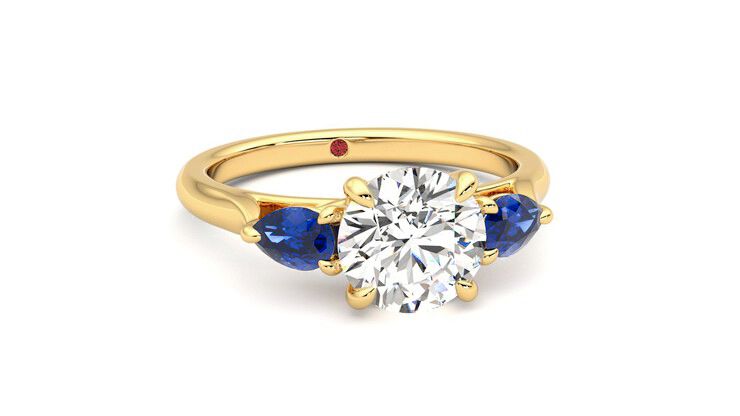 Taylor & Hart Affinity Round Engagement Ring 360 degree image 3