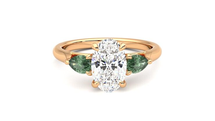 Taylor & Hart Affinity Oval Engagement Ring 360 degree image 1