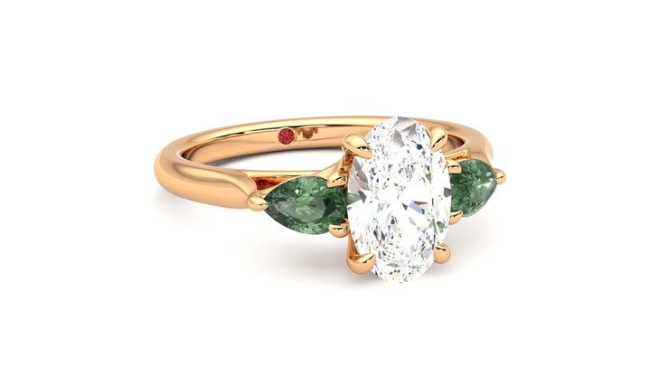 Taylor & Hart Affinity Oval Engagement Ring 360 degree image 4