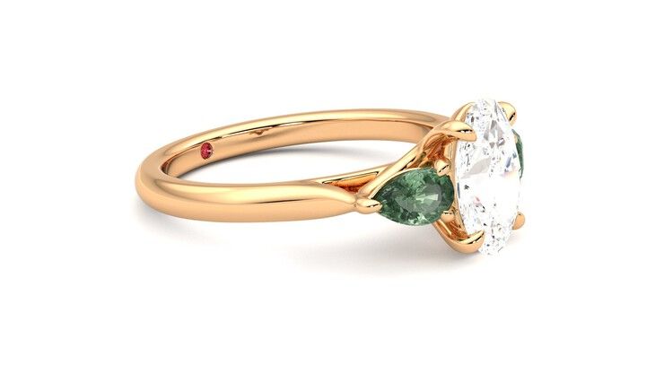 Taylor & Hart Affinity Oval Engagement Ring 360 degree image 7
