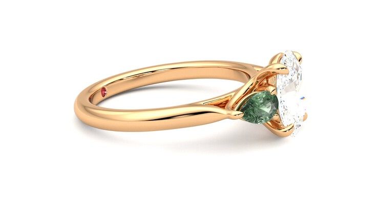 Taylor & Hart Affinity Oval Engagement Ring 360 degree image 8