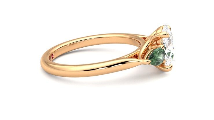 Taylor & Hart Affinity Oval Engagement Ring 360 degree image 9