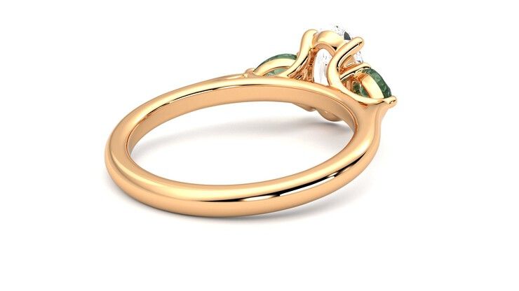Taylor & Hart Affinity Oval Engagement Ring 360 degree image 13