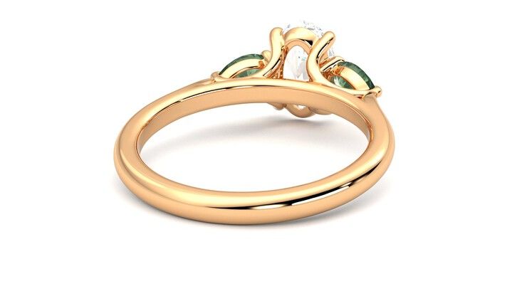 Taylor & Hart Affinity Oval Engagement Ring 360 degree image 14