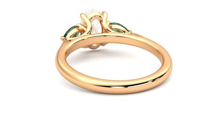Taylor & Hart Affinity Oval Engagement Ring 360 degree image 16