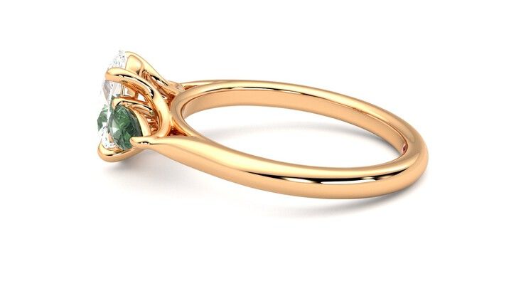 Taylor & Hart Affinity Oval Engagement Ring 360 degree image 20