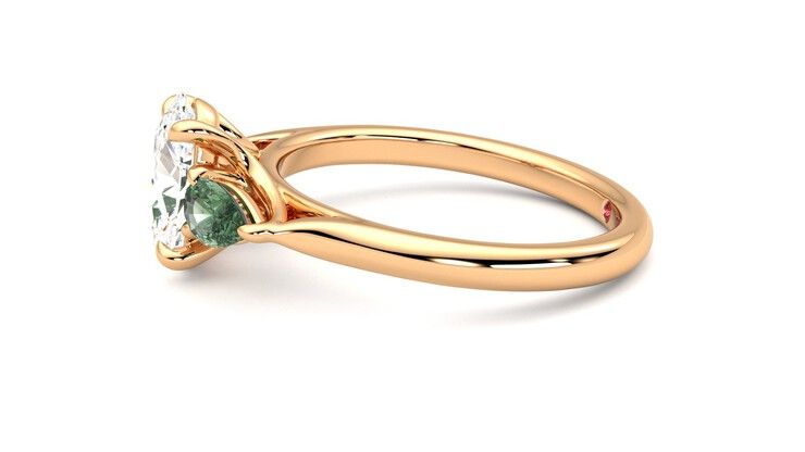 Taylor & Hart Affinity Oval Engagement Ring 360 degree image 21