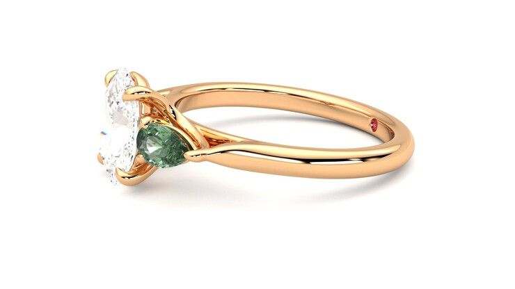 Taylor & Hart Affinity Oval Engagement Ring 360 degree image 22