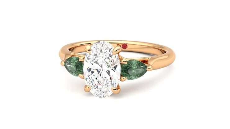 Taylor & Hart Affinity Oval Engagement Ring 360 degree image 27