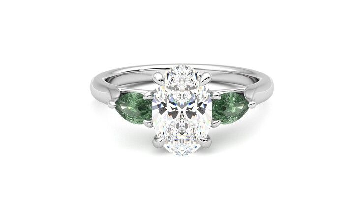 Taylor & Hart Affinity Oval Engagement Ring 360 degree image 0