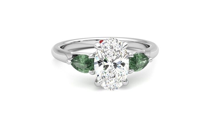 Taylor & Hart Affinity Oval Engagement Ring 360 degree image 2