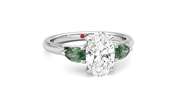 Taylor & Hart Affinity Oval Engagement Ring 360 degree image 3