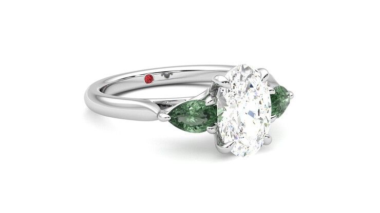Taylor & Hart Affinity Oval Engagement Ring 360 degree image 5