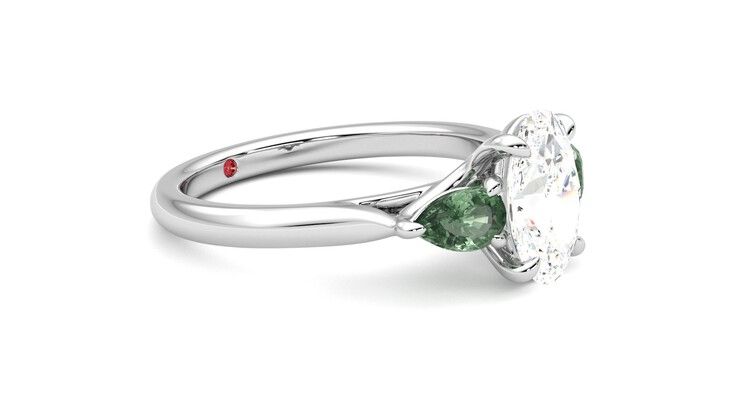 Taylor & Hart Affinity Oval Engagement Ring 360 degree image 7