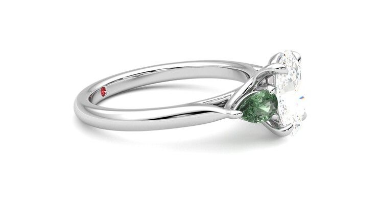 Taylor & Hart Affinity Oval Engagement Ring 360 degree image 8