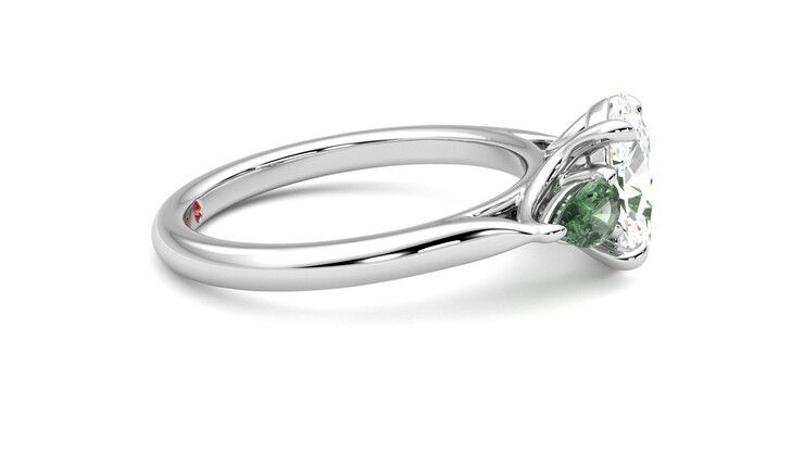 Taylor & Hart Affinity Oval Engagement Ring 360 degree image 9