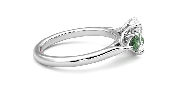 Taylor & Hart Affinity Oval Engagement Ring 360 degree image 10