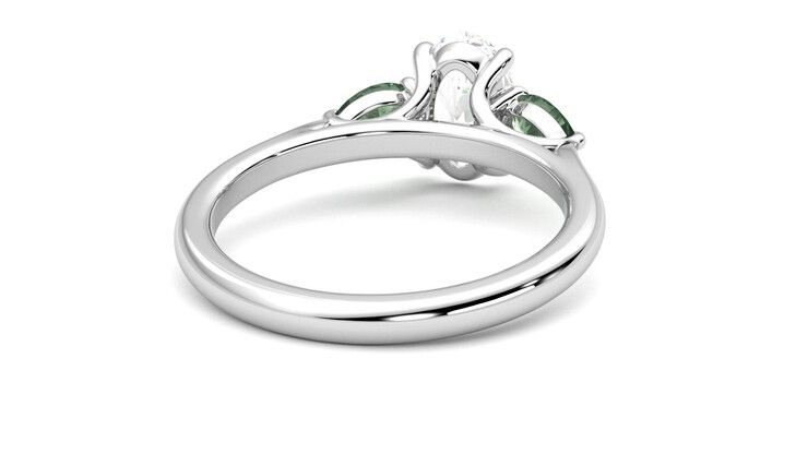 Taylor & Hart Affinity Oval Engagement Ring 360 degree image 14