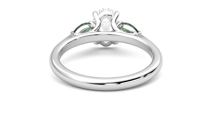 Taylor & Hart Affinity Oval Engagement Ring 360 degree image 15
