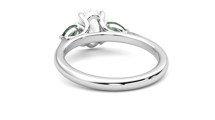 Taylor & Hart Affinity Oval Engagement Ring 360 degree image 16
