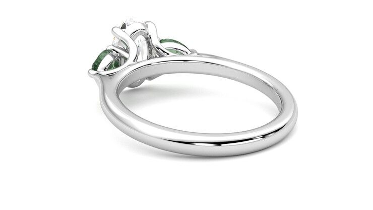 Taylor & Hart Affinity Oval Engagement Ring 360 degree image 17