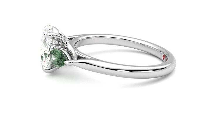 Taylor & Hart Affinity Oval Engagement Ring 360 degree image 21