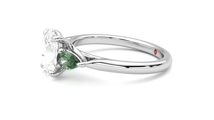 Taylor & Hart Affinity Oval Engagement Ring 360 degree image 22