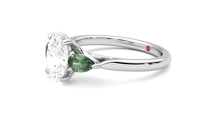 Taylor & Hart Affinity Oval Engagement Ring 360 degree image 23