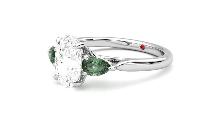 Taylor & Hart Affinity Oval Engagement Ring 360 degree image 24