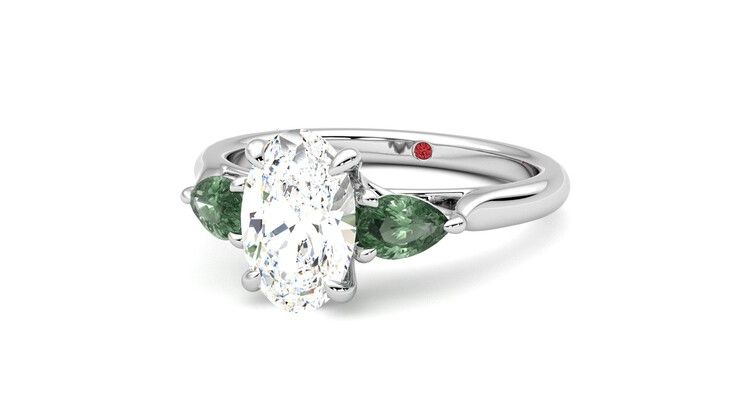 Taylor & Hart Affinity Oval Engagement Ring 360 degree image 26
