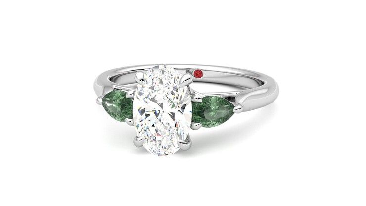 Taylor & Hart Affinity Oval Engagement Ring 360 degree image 27