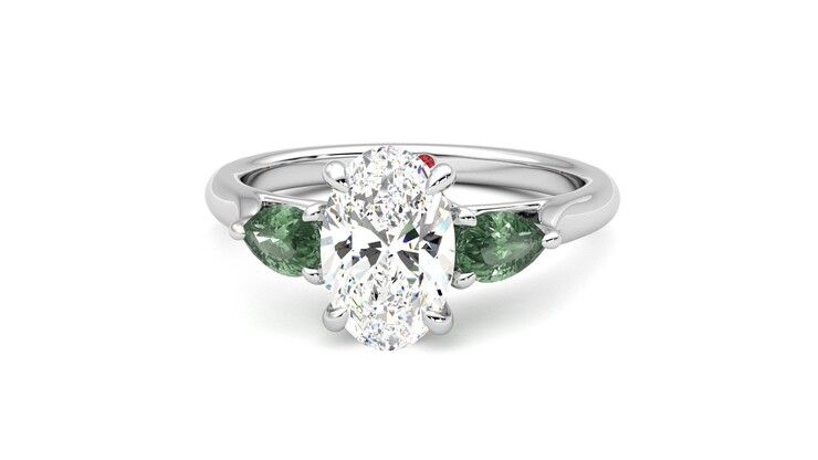 Taylor & Hart Affinity Oval Engagement Ring 360 degree image 28
