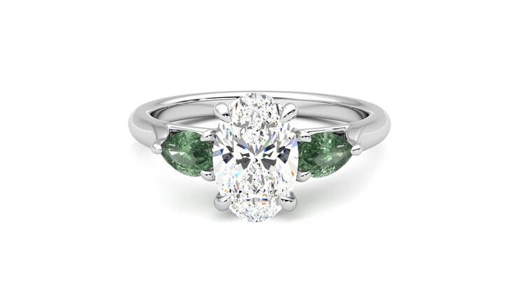 Taylor & Hart Affinity Oval Engagement Ring 360 degree image 29