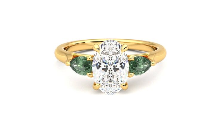 Taylor & Hart Affinity Oval Engagement Ring 360 degree image 0