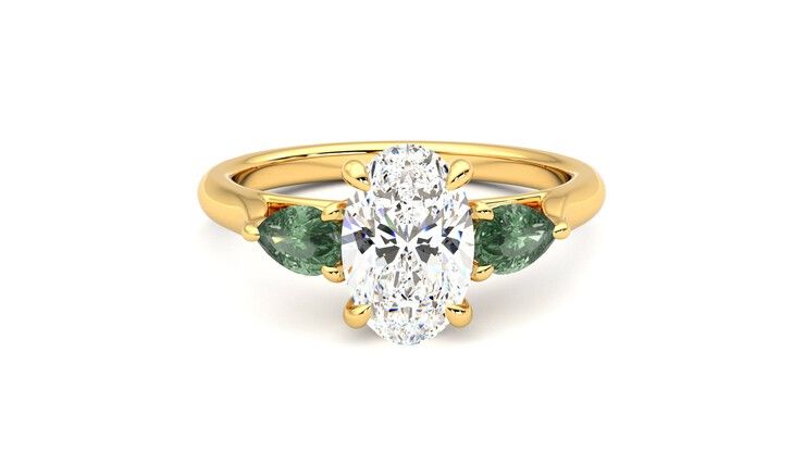 Taylor & Hart Affinity Oval Engagement Ring 360 degree image 1