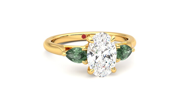Taylor & Hart Affinity Oval Engagement Ring 360 degree image 3