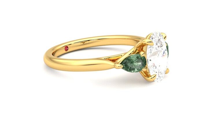 Taylor & Hart Affinity Oval Engagement Ring 360 degree image 7
