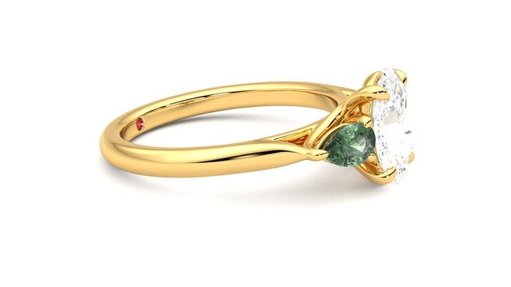 Taylor & Hart Affinity Oval Engagement Ring 360 degree image 8