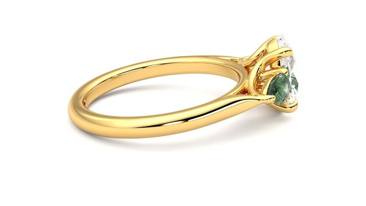 Taylor & Hart Affinity Oval Engagement Ring 360 degree image 10